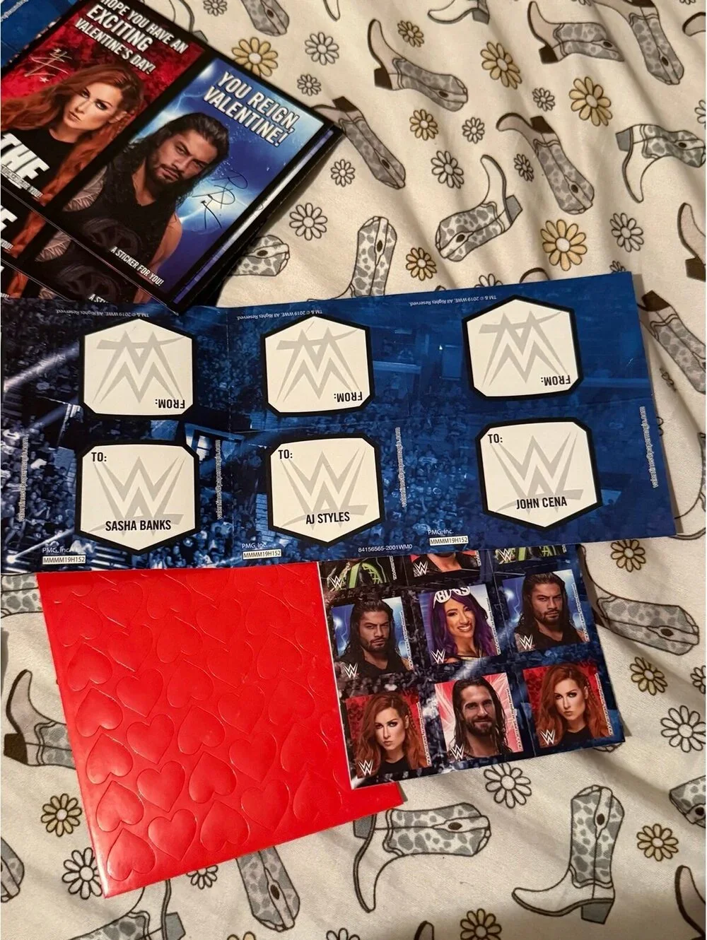 WWE Valentines Cards